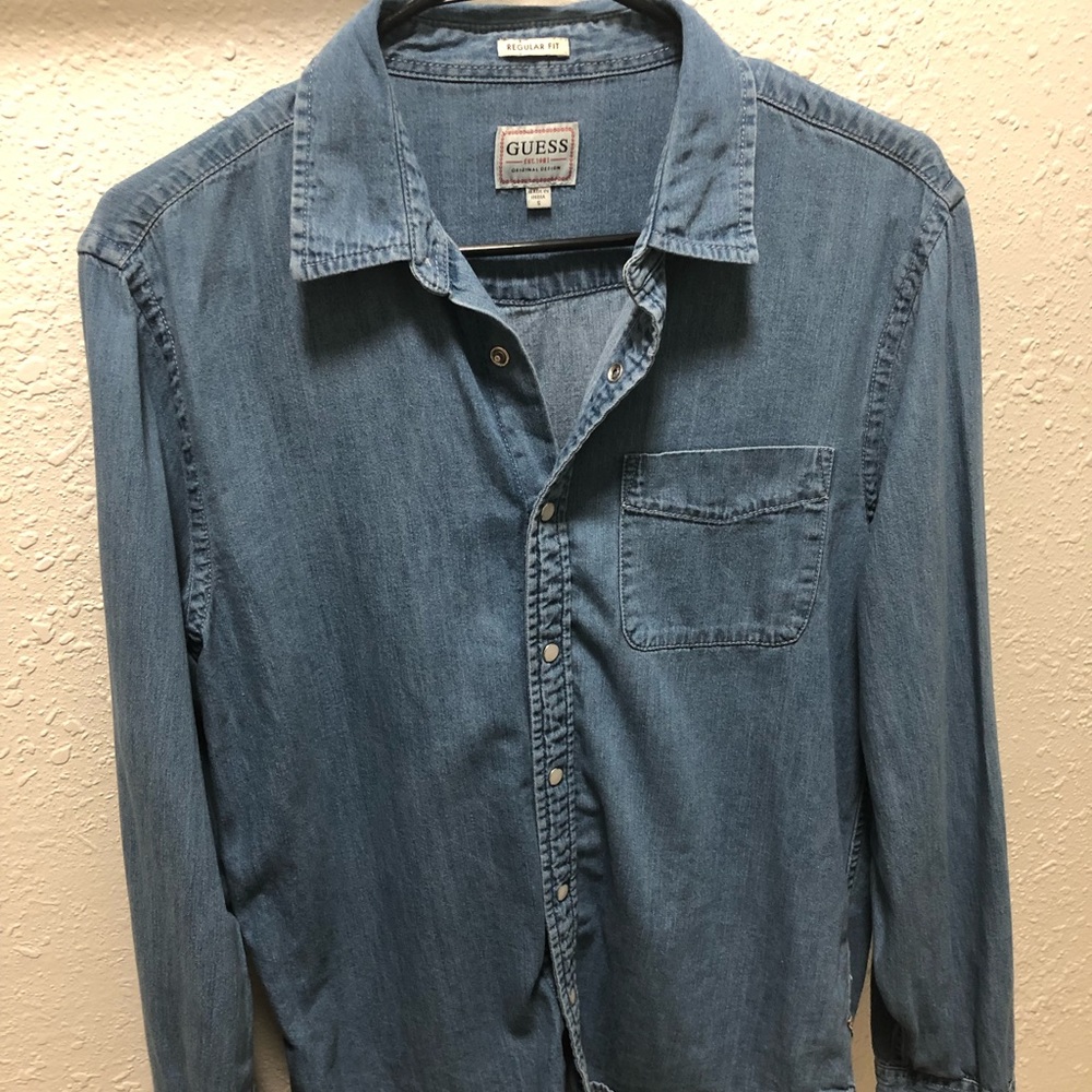 A Blue Denim Shirt Regular Fit
